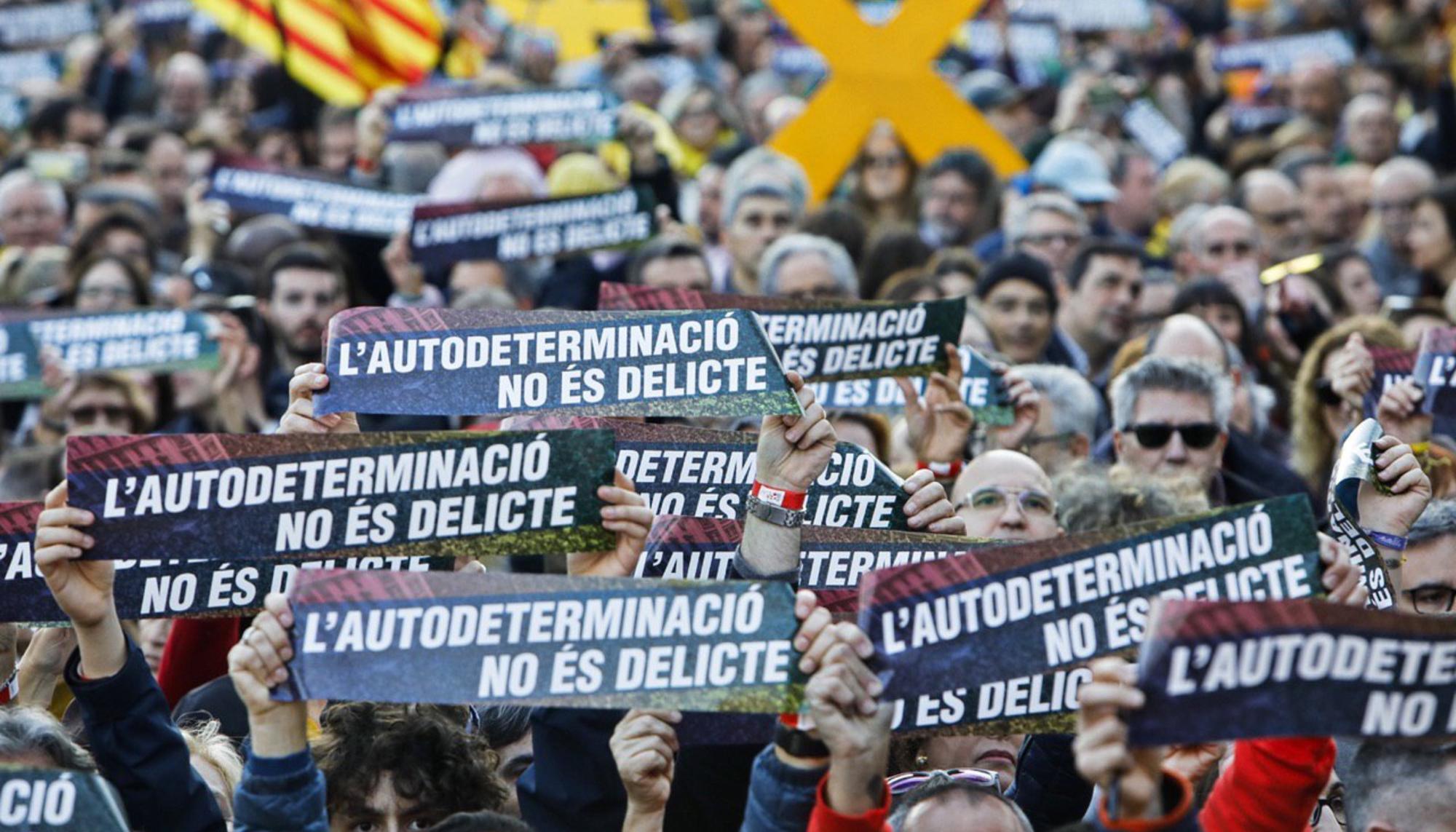 BCN Manifestación "La autodeterminación no es delito"